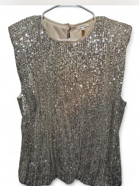 Maurices Silver Sequin Sleeveless blouse